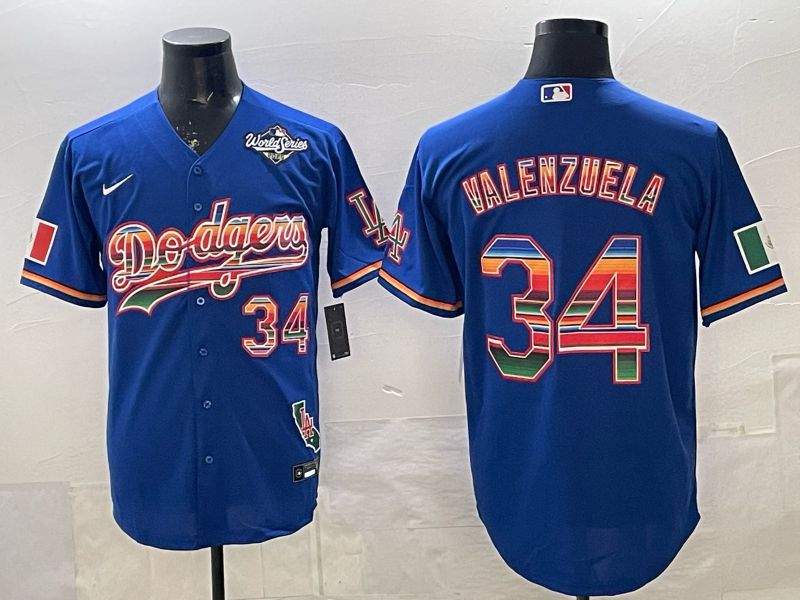 Men Los Angeles Dodgers #34 Vlenzuela Blue 2026 Nike Game MLB Jersey 003->los angeles dodgers->MLB Jersey